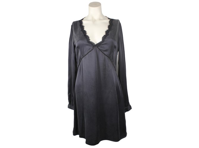 Les Petites Dresses Black Silk Cotton  ref.11337