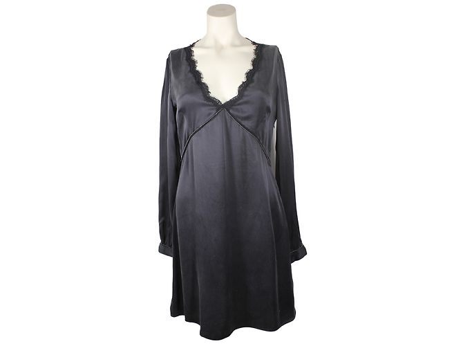Vestido Les Petites de seda y algodón negro