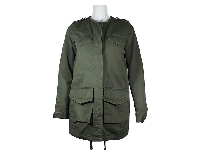 The Kooples Parka de algodón verde oliva Talla 38