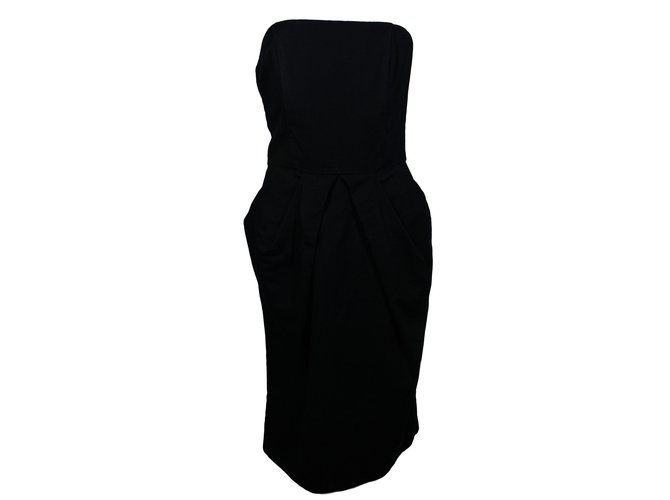 Manoush Dresses Black Cotton Linen  ref.11346