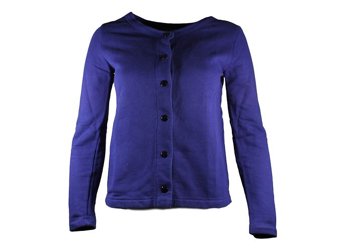 Petit Bateau Strickjacke aus blauer Baumwolle