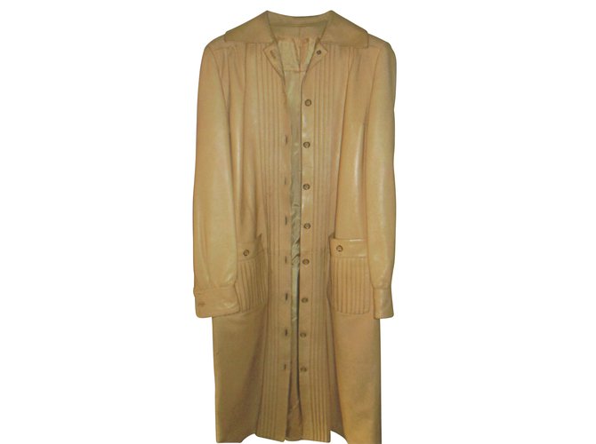 Hermès Vestidos Amarillo Cuero  ref.11369