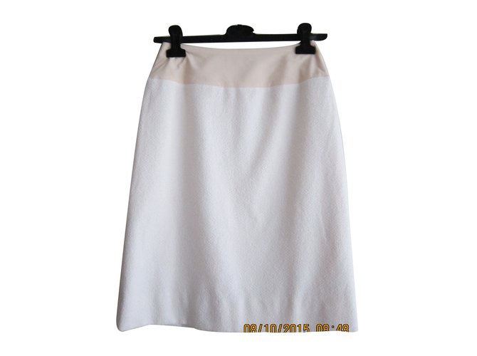 Chanel Skirts Beige Cotton  ref.11377