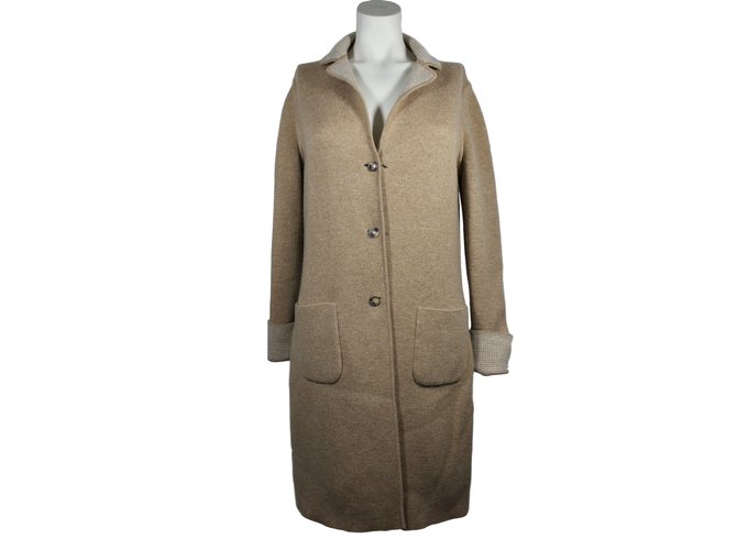 Loro Piana Coats, Outerwear Beige Cream Cashmere  ref.11396