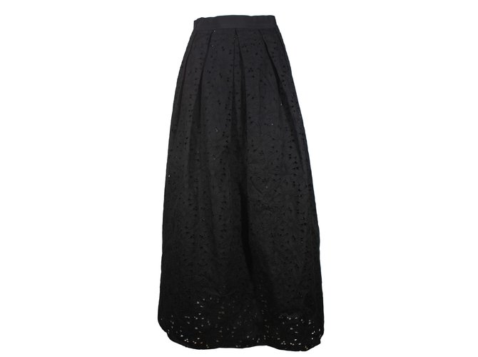 Max Mara Skirts Black Cotton  ref.11404