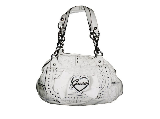 Guess Handbags White Leather  ref.11549