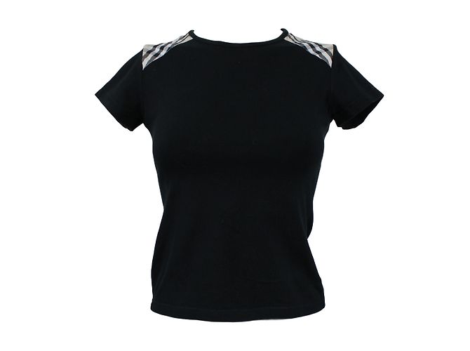 Burberry Tops Negro Algodón