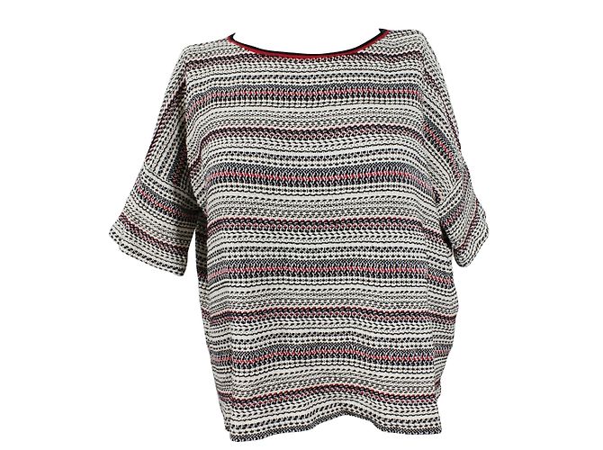 Top Bash Sebes de algodón negro blanco rojo Roja 