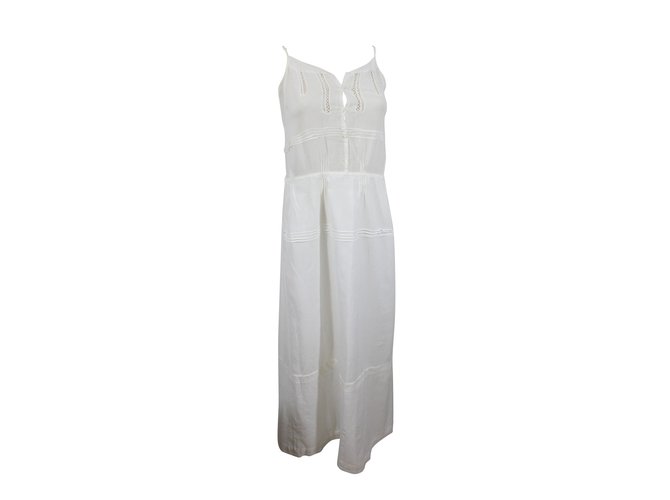 Maje Dresses White Cotton  ref.11566