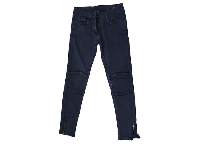 Pantalones Sandro azules de algodón Talla 34
