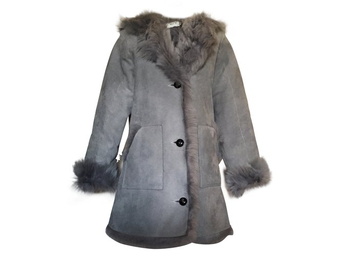 Christian Dior Coats outerwear Grey Fur  ref.11586