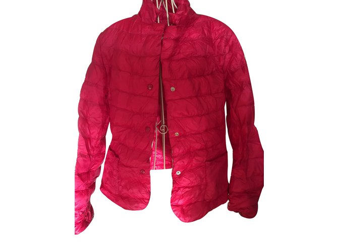 Moncler Coats outerwear Pink Polyester  ref.11595