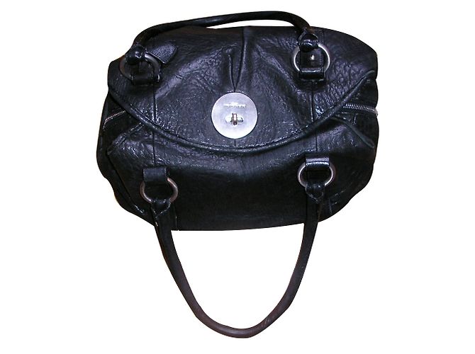 Autre Marque Nannini Borsa Tote in pelle di bufalo nera Nero