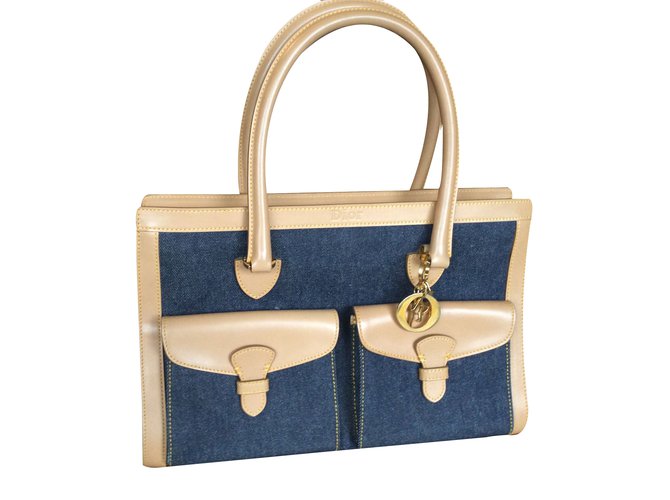 Christian Dior Handbags Blue Denim  ref.11665