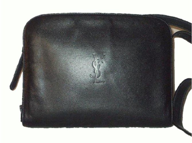 Yves Saint Laurent Handbags Blue Leather  ref.11679