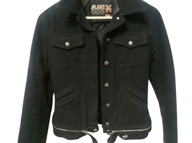 Jean Paul Gaultier Biker jackets Black Wool ref.11732 - Joli