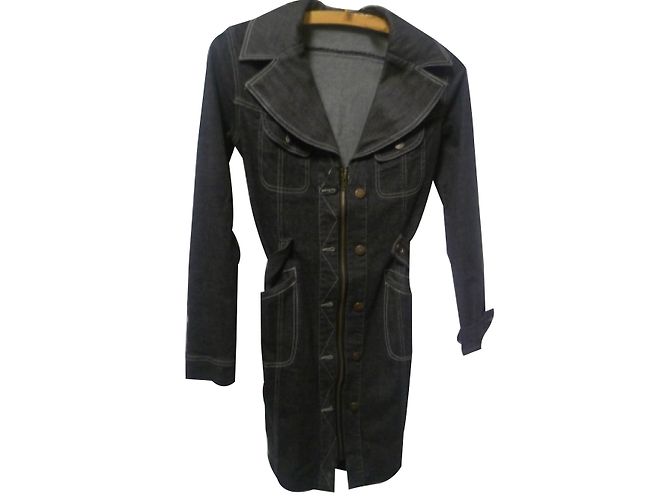 Vestido de denim gris Plein Sud