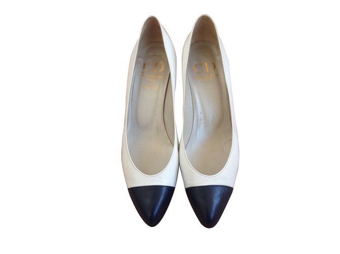 Christian Dior Heels White Leather  ref.11801