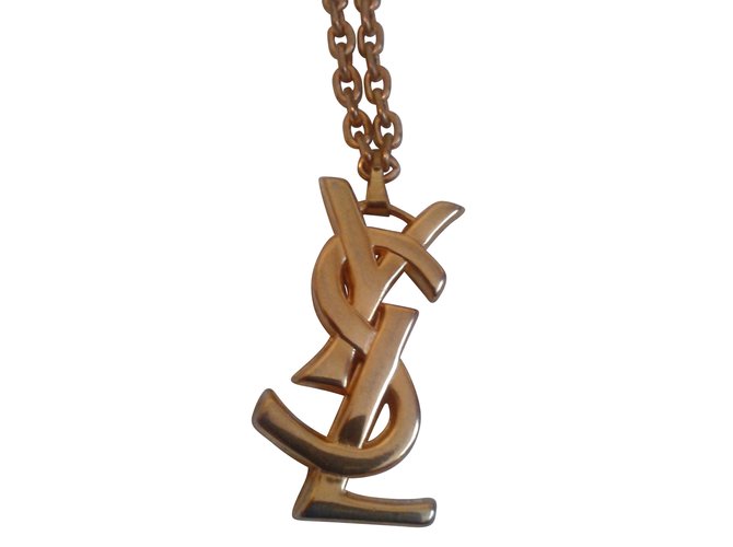 Yves Saint Laurent Pendant necklaces Golden  ref.9899