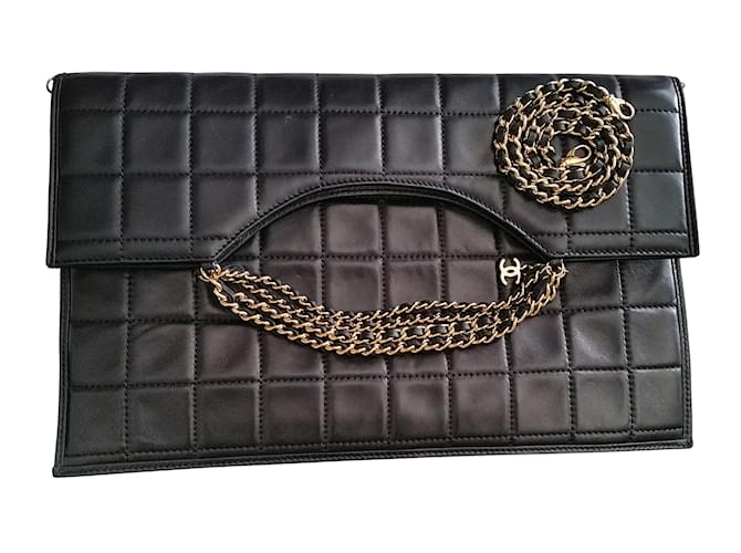 Chanel Handtaschen Schwarz Leder  ref.9911