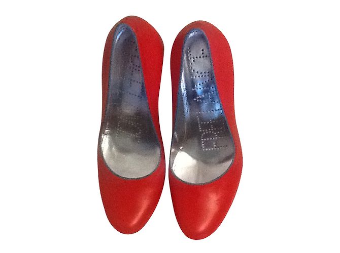 Free Lance Rote Leder Pumps Gr. 36,5