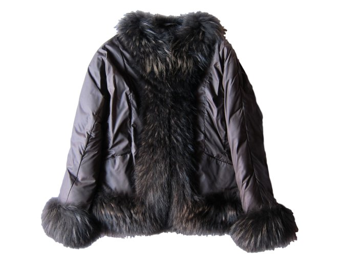 Moncler Giacche Marrone Poliammide  ref.11849