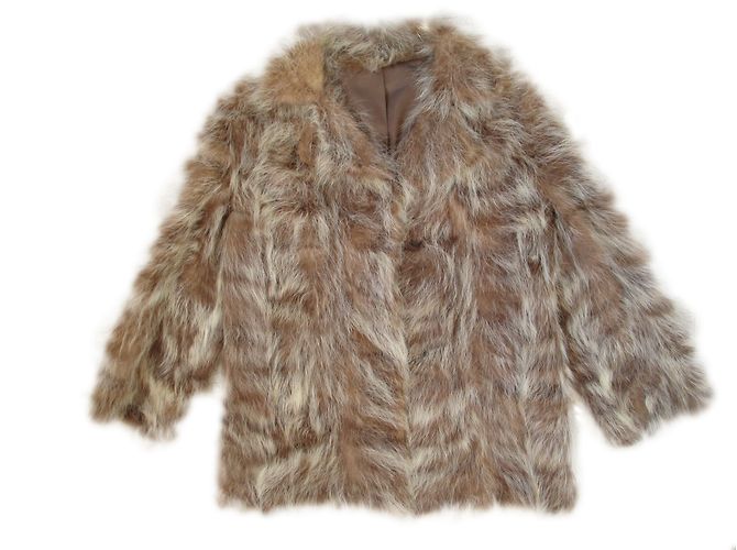 Autre Marque Marmottier Pelzjacke Beige Größe 40