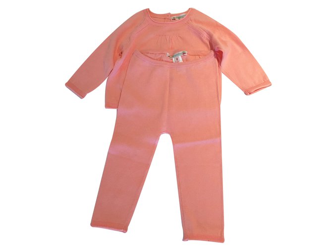 Bonpoint Outfits Orange Cotton  ref.11886