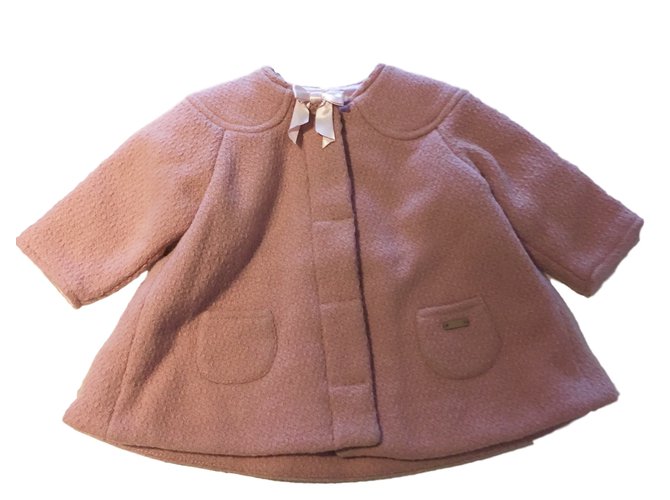 Baby Dior Capispalla per cappotti Rosa Lana  ref.11887