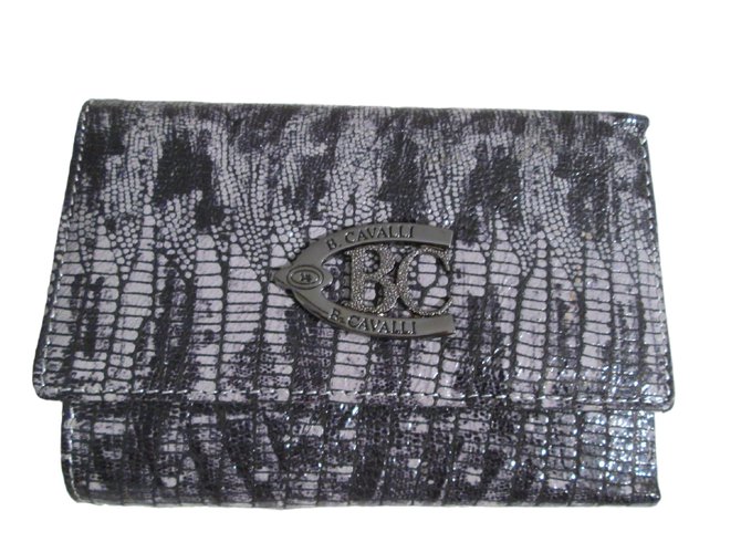 Autre Marque Cavalli wallet Grey Leather  ref.11914