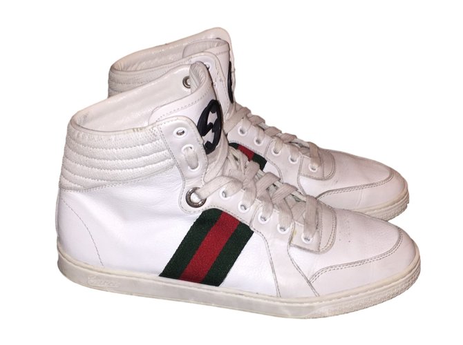 Gucci Sneakers White Leather  ref.11920
