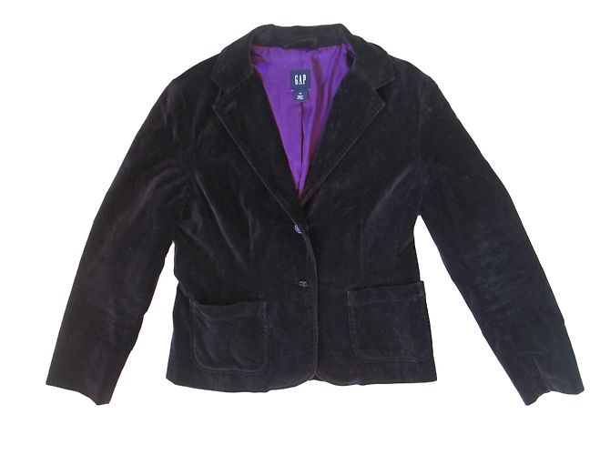 Gap Jacke aus schwarzem Samt Größe 38
