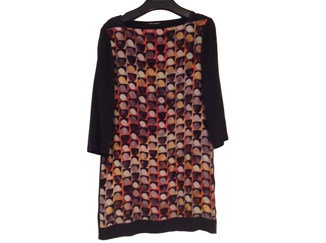 Vestido corto de seda Luisa Cerano con patrones geométricos Multicolor