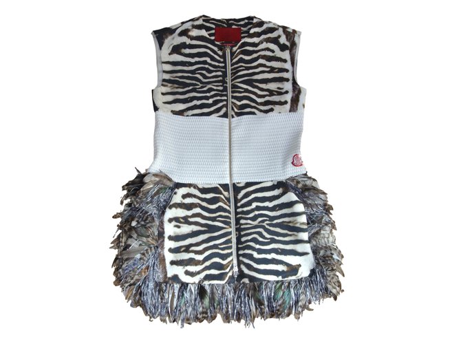 Moncler Vestidos Estampa de zebra Seda  ref.12025