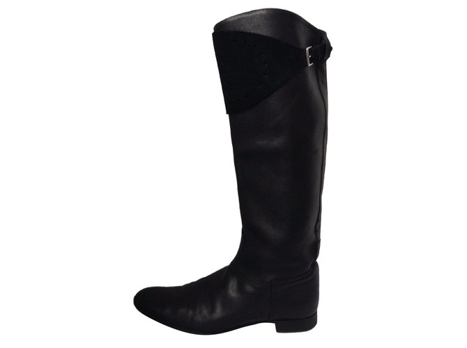 Hermès Boots Black Leather  ref.12026