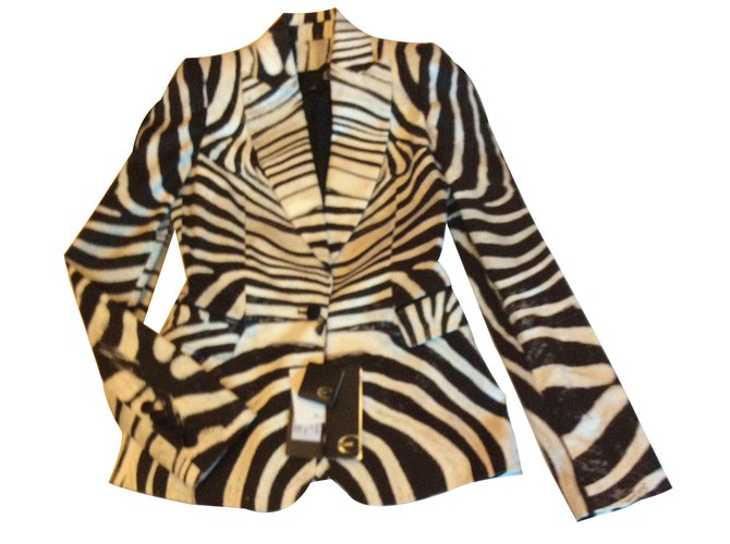 Just Cavalli Jackets Zebra print Cotton  ref.12093