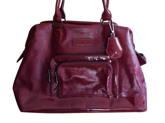 Longchamp Handbags Dark red Patent leather  ref.12135