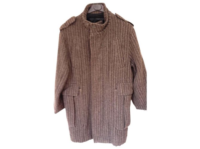 Autre Marque Coats Outerwear Brown Wool  ref.12150