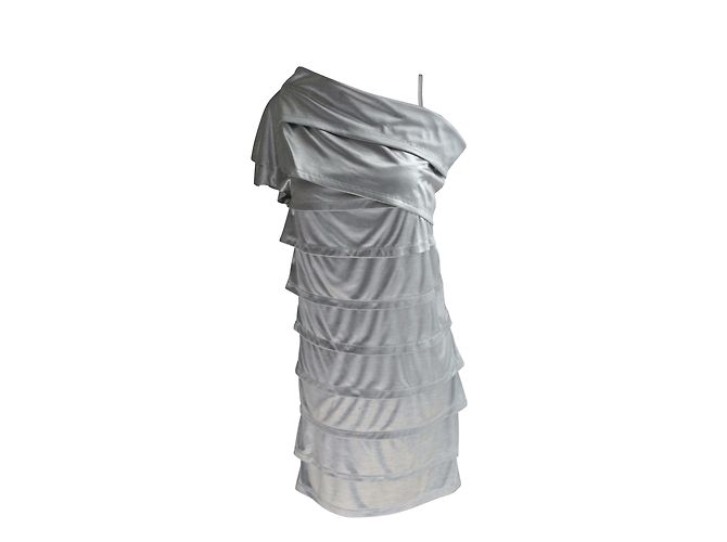 Fendi Kleid Silberfarben Polyamid
