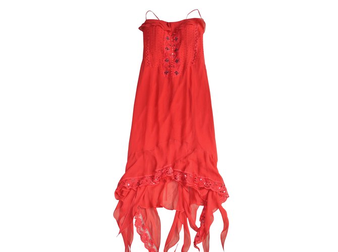 BDBA Robes Polyester Rouge  ref.12200