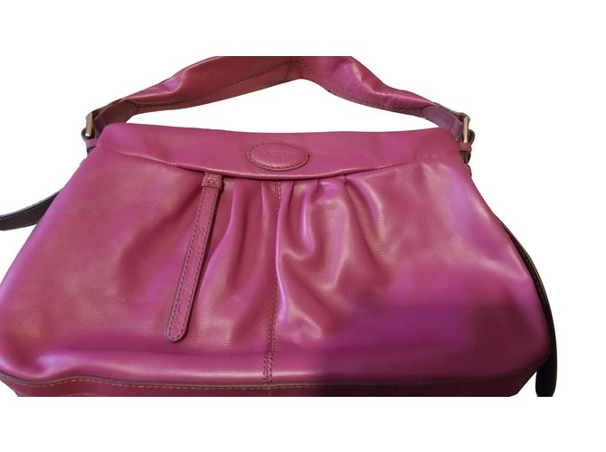 Lancel Handbags Pink Leather  ref.12237