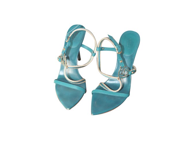 Gucci Sandals Blue Leather  ref.12250