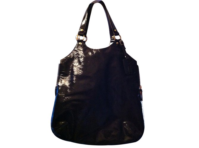 Yves Saint Laurent Handbags Ebony Patent leather  ref.12287
