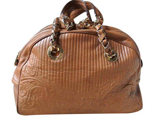 Etro Handbags Brown Leather  ref.12340