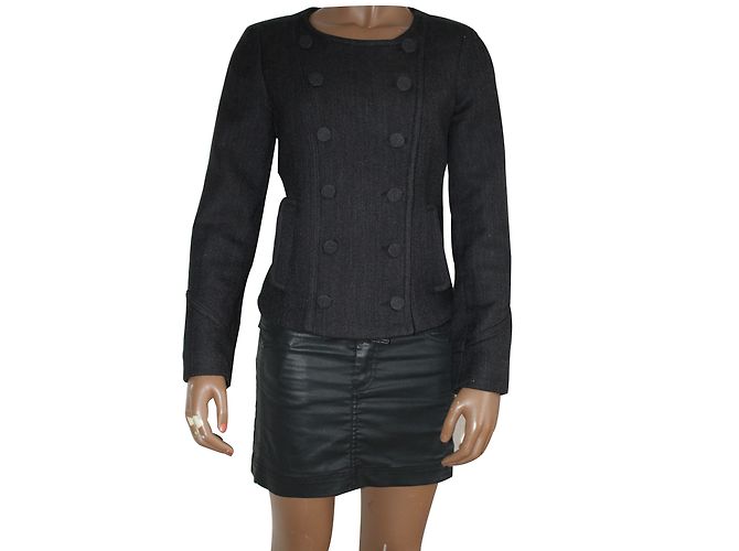 Sandro Black Wool Jacket Size 40