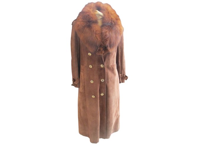 Lanvin Coats, Outerwear Brown Deerskin  ref.12365