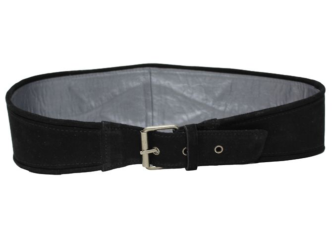 Autre Marque Bocage Black Suede Belt Size 95