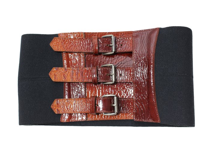 Gaetano Navarra Belts Black Leather  ref.12420
