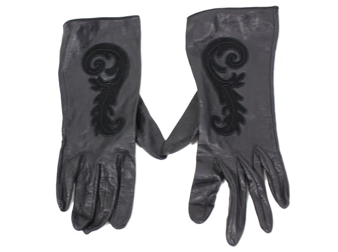 Autre Marque Gloves Black Leather  ref.12426