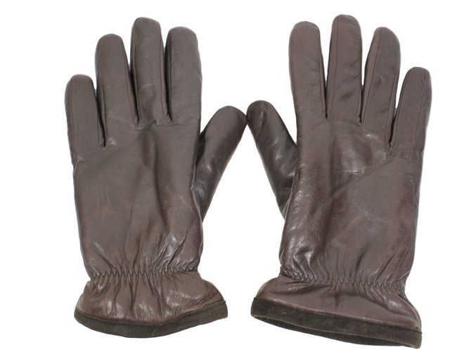 Autre Marque Gloves Brown Leather  ref.12429